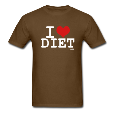 Marron-i-love-diet-T-shirts-(manches-courtes)