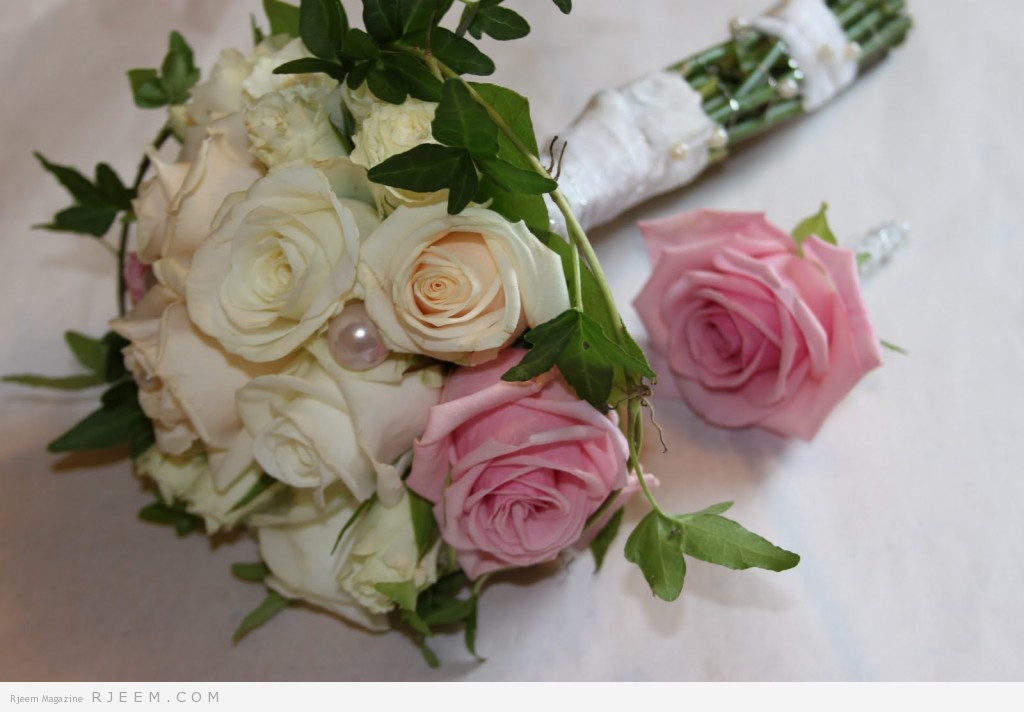 مسكات زهور للعروس 