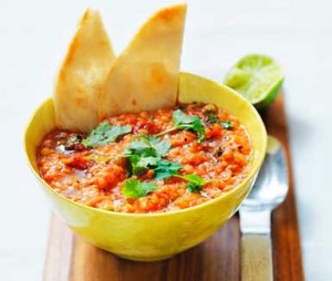 حساء العدس بالطريقة الهندية