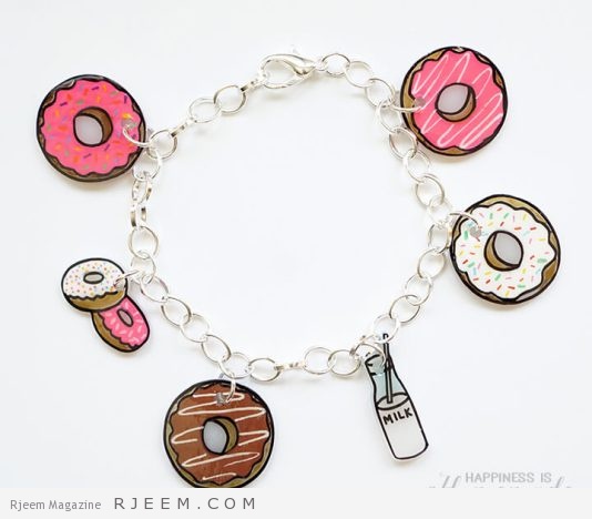Donut Shrinky Dink Charm Bracelet