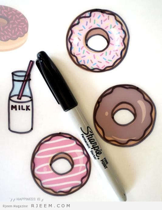 Tracing Donut Clip Art for Shrinky Dink Charm Bracelet