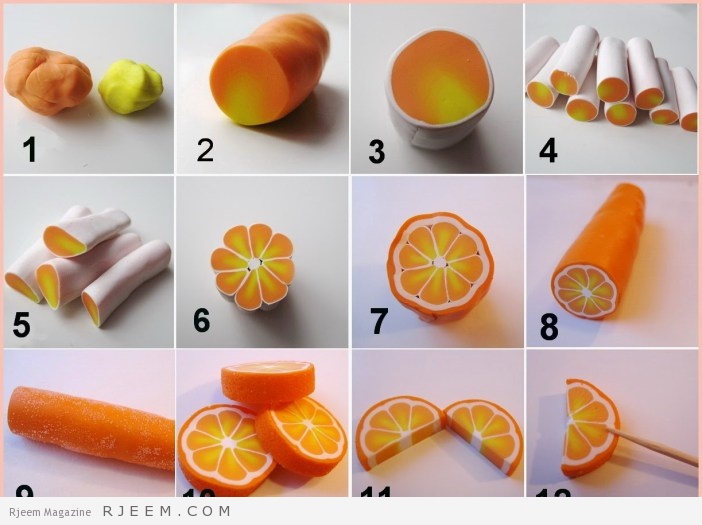 Ukrasi od polimerne gline-narandža