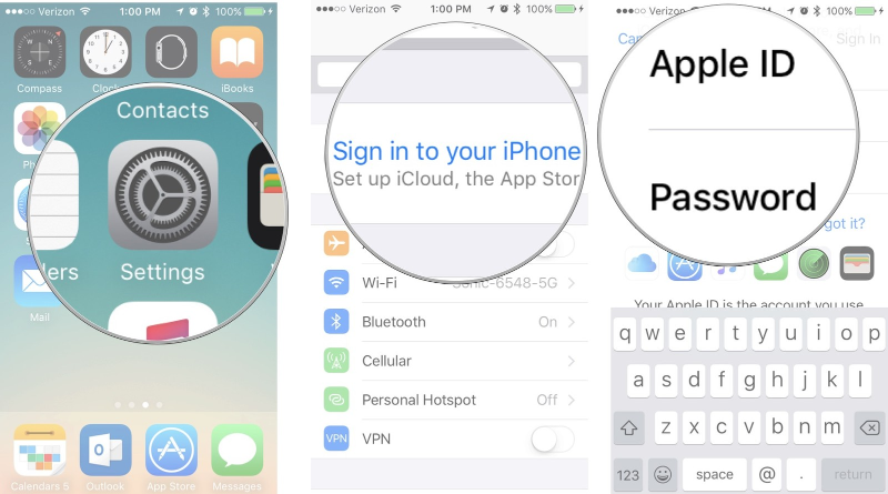 لتسجيل الدخول إلى iCloud باستخدام معرف Apple موجود على جهاز iPhone أو iPad