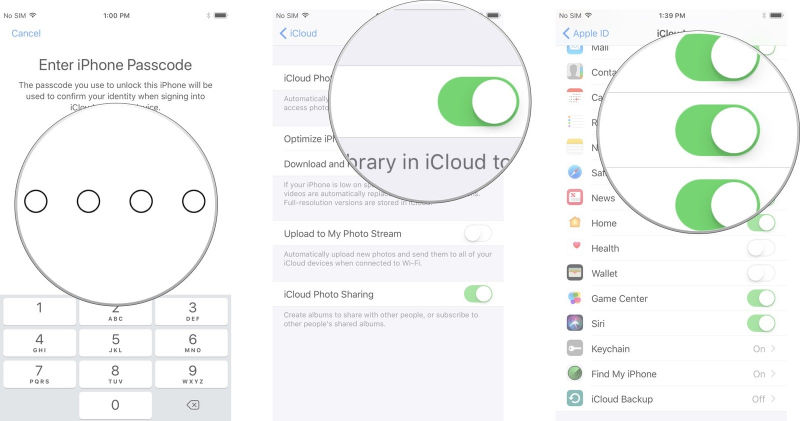 قم بتسجيل الدخول إلى iCloud باستخدام معرف Apple الخاص بك على iPhone أو iPad