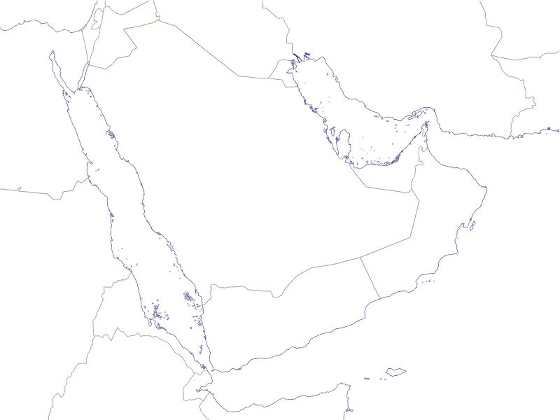 خريطة فارغه للسعودية